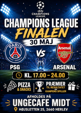 Champions League finalen - Klik for at tilmelde dig